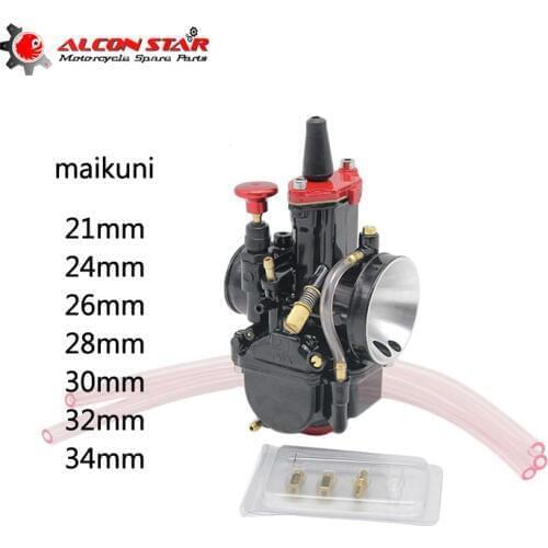 Alconstar- 21 24 26 28 30 32 34mm Motorcycle MAIKUNI Carburetor PWK Carburador Fit 100cc to 450cc All Motorcycle 4T Engine