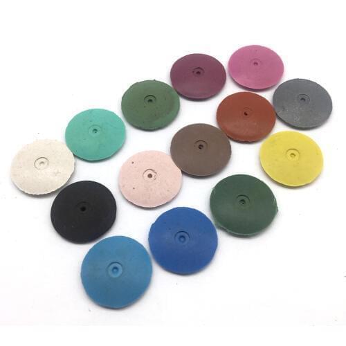 50PCS Rubber Silicone Polishing Wheels Suit for Dremel Rotary Tools Dental Jewelry Polishing Disc Mixed Color 22MM