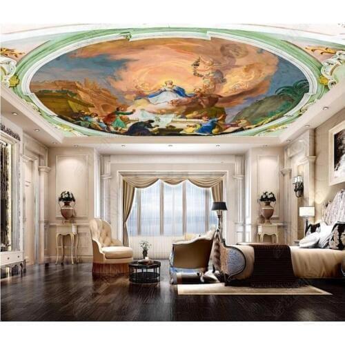 Custom photo 3d ceiling murals wallpaper Blessing of the Virgin Mary home decor 3d wall murals wallpaper for living room