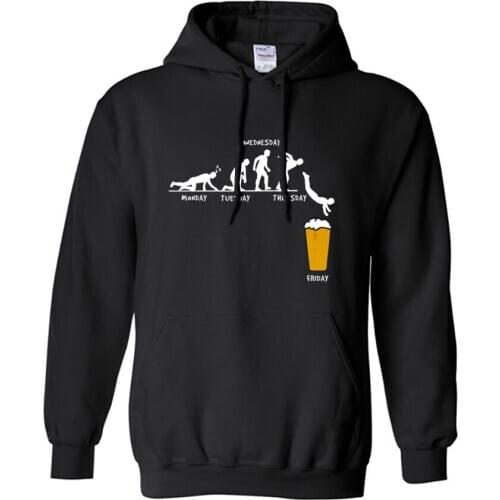 Week Craft Beer Design Funny Hoodies men Sweatshirts Hooded Pullover sweatershirts sudaderas Streetwear Cotton