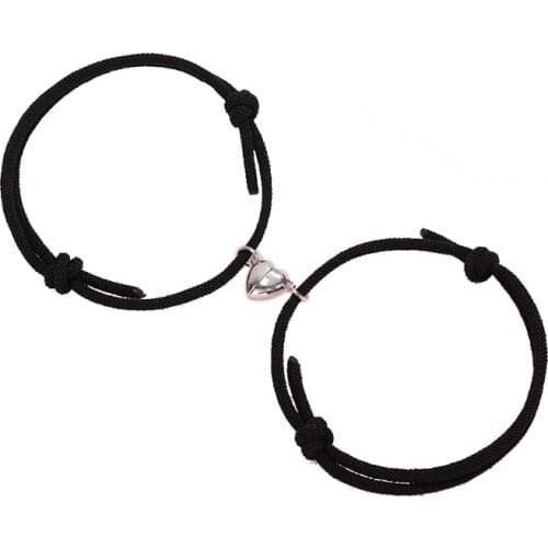 2021 New 2 Pcs Attractive Magnet Bracelets Couples Mutual Attraction Rope Braided Bracelet 2020 trend