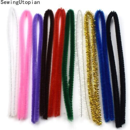 100PCS Flash Glitter Top Hair Root Crooked Stick Children Kindergarten Manual DIY Material Christmas Tree Party Decor