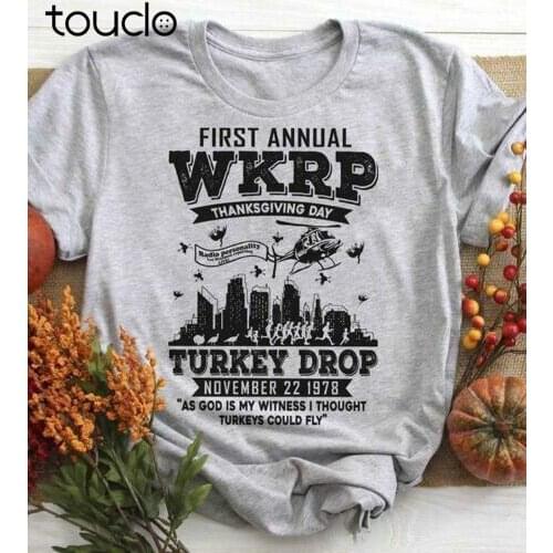 First Annual Wkrp Thanksgiving Day Turkey Drop Men T Shirt S-5XL Sport Grey