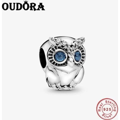 Fit Original Pandora Charms Bracelet Real 925 Sterling Silver Sparkling Owl Doctor Charm Pendandt Fashion Jewelry DIY Berloque