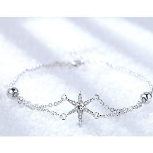 Utimtree Luxury 925 sterling silver Bracelets Zircon Geometric Bracelets & Bangles For Women pulseira Jewelry High Quality