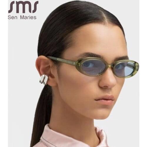 Small Oval Sunglasses Women Luxury Brand Designer Eyewear 2021 Men Shades Ladies Classic Eyeglasses Sun Glasses UV400