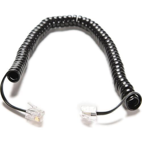 JETTING New Durable 2 Meter 6.5FT Telephone Handset Phone Extension Cord Curly Coil Line Cable Wire Telephone Coiled Cord