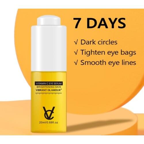 Vitamin C Eye Serum Whitening Brighten Anti-Aging Remove Dark Circles Fades Fine Lines Anti-Wrinkle Essence Eyes Care TSLM2