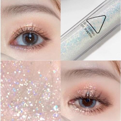 1pcs Diamond Glitter Eyeshadow Women Makeup Nude Shimmer Liquid Eye Shadow Mineral Pigment Long-Lasting Cosmetics