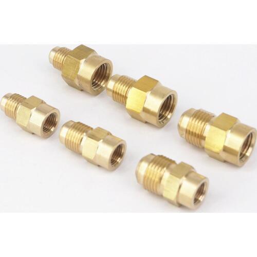 Fit Tube OD 1/4" 5/16" 3/8"- 1/8" 1/4 NPT Female Brass SAE 45 Degree Pipe Fittings Adapters 229PSI