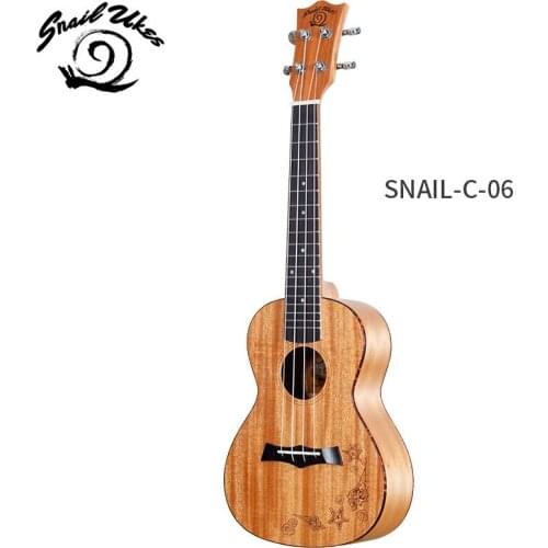 SNAILUKES 23 inch Ukulele C-06 Concert Hawaii Guitar Mahogany Wood With Bag Accessories For Beginner