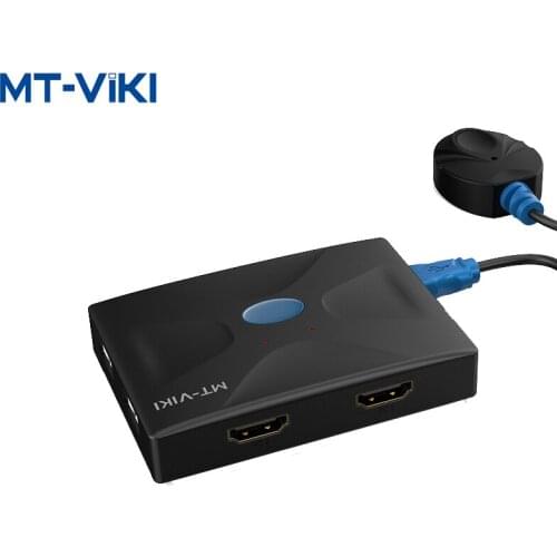 MT-VIKI KVM Switch 2 in 1out USB HDMI-compatible HD display multi-computer host monitoring mouse keyboard sharing devices