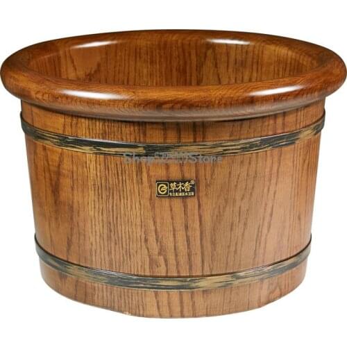 Foot Bath Bucket, Red Oak Foot Bath Bucket, Home Foot Wash Basin Bucket And High-end Foot Bath Bucket