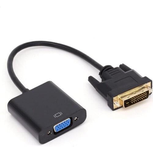 Full HD 1080P DVI-D DVI To VGA Adapter Video Cable Converter 24+1 25Pin to 15Pin Cable Converter for PC Computer Monitor