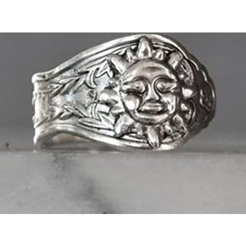 Bohemia Irregular Sun Personality Finger Ring for Women Antique Simple Fashion Wedding Engagement Love Token Ring Gift