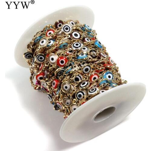 Evil Eye Brass Decorative Chain For Jewelry Making Party Decoration Products Supply