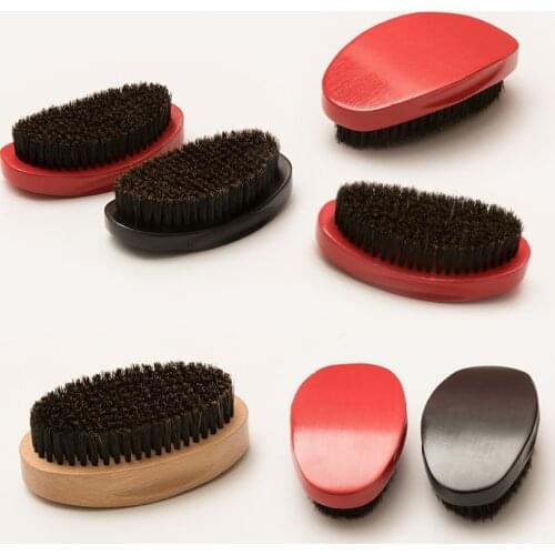 1PC Boar Bristle Wave Brush Hair Combs Hair Beard Comb Large Curved Wood Handle Anti static Wooden Hair Brush Comb Styling Tools