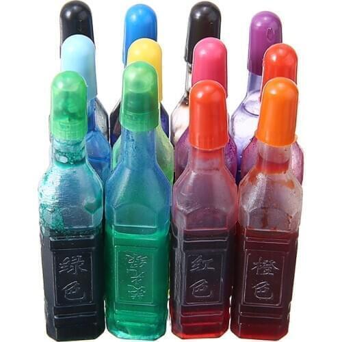 12 Colors 8ml Pigment Resin Ink Dye DIY Craft Coloring Dye Colorant Slime Pigment Light Metals Plaster Wax Soap Making Supplies