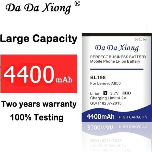 Da Da Xiong 4400mAh BL198 Battery for Lenovo A850 A860E S890 A859 A830 K860 K860i A678T S880 S880i