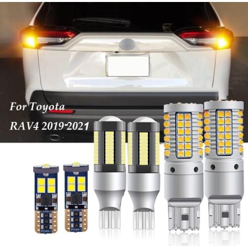 For Toyota RAV4 2019 2020 2021 Canbus Car Led Exterior Light Bulb Rear Side Marker Light+ Back Up Reversing + Turn Signal lights