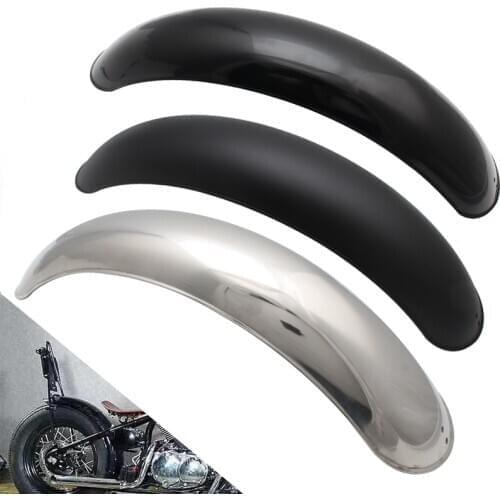 Gloss Black/Matte Black/Chrome Motorcycle Retro Steel Mud Flap Rear Fender Mudguard Cover for Vintage Harley BOB Bobber Chopper