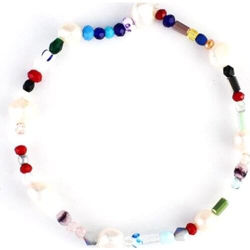 Kili Irregular Pearl Crystal Color Elastic Bracelet European and American Personality Irregular Pearl Bracelet