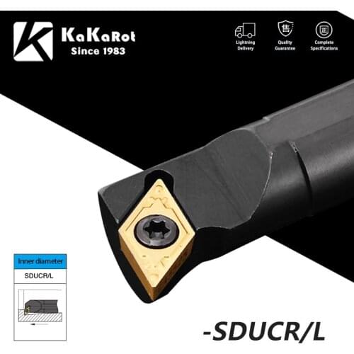 KaKarot Internal Turning Tool Holder S08K S10K S12M S14N S16Q SDUCR SDUCR07 Boring Bar Carbide Insert Lathe Cutting Tool