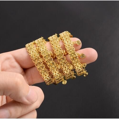 Dubai Gold baby SMALL Bangle Child Bracelet for Kids african Children Bairn Jewelry Baby mideast Arab cute wedding party Gift