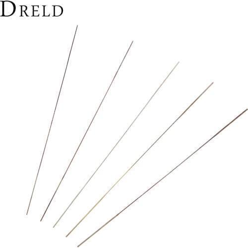 DRELD 5Pcs 130mm Scroll Saw Blades For Wood Metal Cutting 0#/1#/2#/4#/6# Fine-toothed Jig Saw Blades Woodworking Tool Power Tool