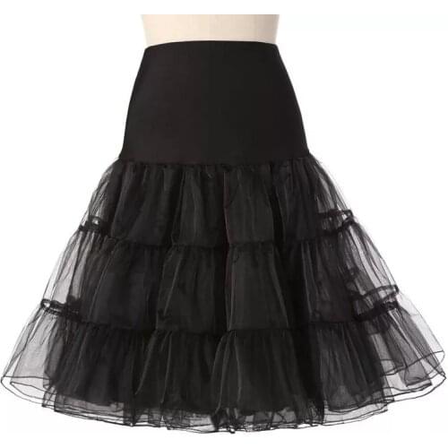 Best Selling Short Organza Petticoat Crinoline Vintage Wedding Bridal Petticoats for Women Dresses Yellow Underskirt Rockabilly