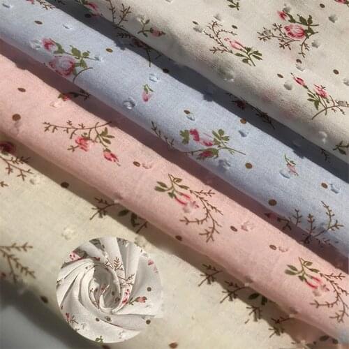 Floral Printing Fabric Cotton DIY Sewing Material Shirt Dress Clothing Fabric Decoration Cloth Comfortable Eco-friendly