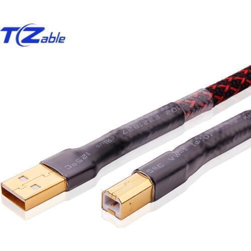 USB Printer Cable Type A To Type B Male To Male High Fidelity USB B Cable Shielding USB Extension Cord Sound Card DAC Line