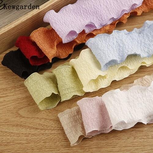 Kewgarden Wholesale Laciness Chiffon Ribbon 1.5" 40mm Gift Packing DIY Hairbow Accessories Handmade Cartfs Decoration 20 Yards