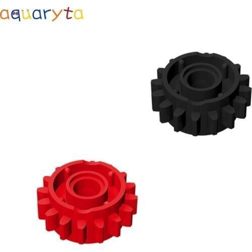 AQUARYTA 20pcs Technology 16 Tooth Gear compatible with 18946 Assembles Particles Building Blocks Parts Educational Tech Toys