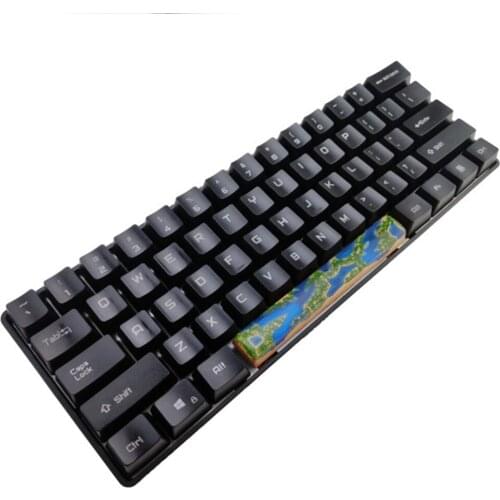 Green Montain River Design Wooden Resin Space Bar Keycaps For Cherry Mx Switch Mechanical Keyboard OEM 6.25x Backlit Key Cap