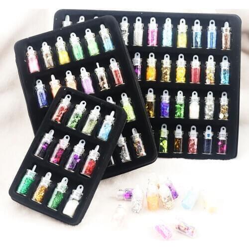 48bottle/set UV Epoxy Resin Glitter Powder Heart Star DIY Supplies For Jewelry Making Nail Art Sequins Jewelry Components