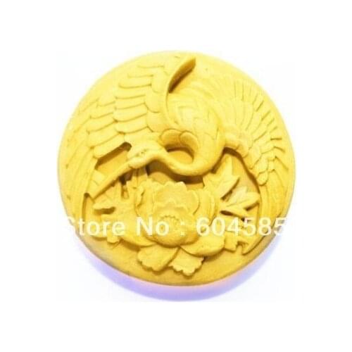 New Crane & Peony flower S0067 Craft Art Silicone Soap mold Craft Molds Handmade soap molds