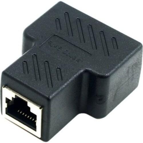 1 To 2 Ways Network LAN Cable Ethernet Female Cat6 RJ45 Splitter Connector Adapter UTP Cat7 5e Conector Switch Adapters Coupler