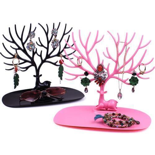 Deer Earrings Necklace Ring Pendant Bracelet Jewelry Display Stand Tray Tree Storage Racks Organizer Jewelry Shelf Holder