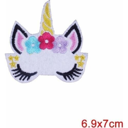 Pulaqi DIY Treeman Cartoon Embroidered Unicorn Sticker Iron-on Sew On UFO Badge Decor For T - Shirt Jeans Clothes Badges H