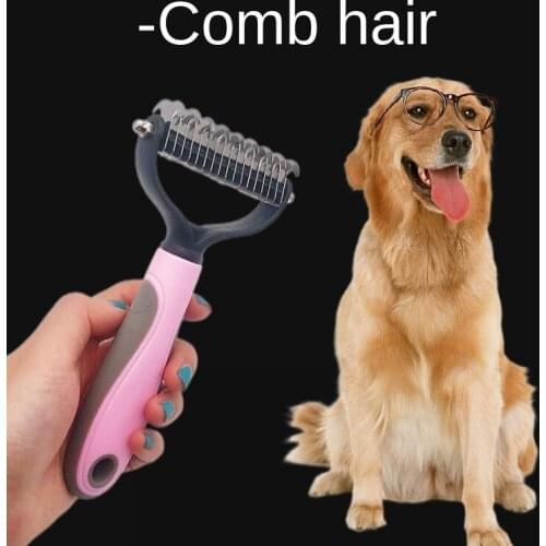 Open Knot Comb Dog Hair Combing Artifact Long Hair Dog Golden Hair Teddy Special Comb Fluffy Open Knot Brush Pet Products