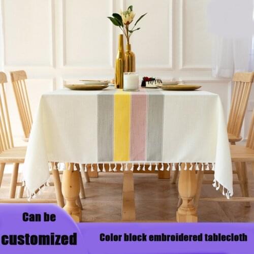 Tablecloth for Dining Table desk teapoy Cover Cotton Linen Fabric Table Cloths for square rectangular tables 2 to12 Seats