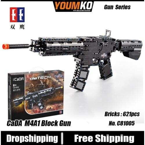 Cada C81005 MOC Building block gun Model Series Mauser M4A1 Assault rifle Submachine gun Building Blocks 621pcs Bricks Toys Gift