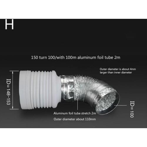 1 unit range hood exhaust pipe for stove fireplace burner boiler chimney kitchen accessories joint ventilation pipe