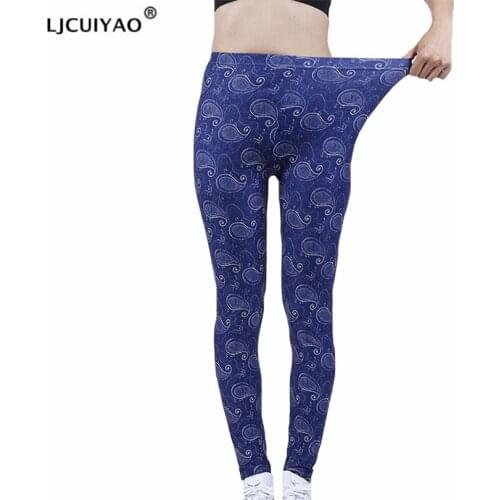 LJCUIYAO Women High Waist Push Up Leggings Fitness Workout Casual Jeggings Navy Full Cashew Ankle-Length Breathable Sport Pants