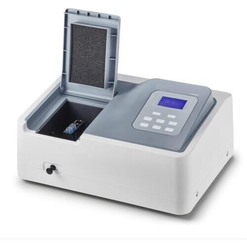 LCD Display Single Beam Visible Spectrophotometer SP-V1000 Best Quality Spectrophotometers Lab Equipment With 4pcs Cuvettes