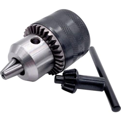 1pcs 1.5-13mm B16 3/8 Thread Drill Chuck Conversion Drill Chuck 1/2 M12x1.25 Wrench Into Electric Drill Keyless 3 Jaw Chuck