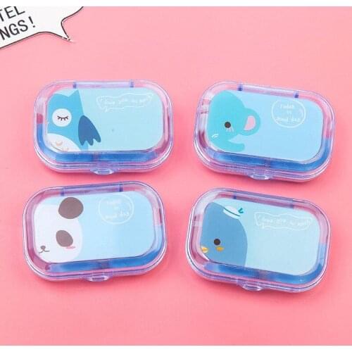 1PCS Duck Panda Elephant Cartoon Women Contact Lens Case Containers For Lenses Travel Colored Lenses Holder Box Case Girl Gift