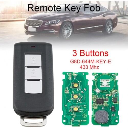 2/3 Buttons 433MHz Keyless Smart Remote Car Key Fob with ID46 PCF7952 Chip G8D-644M-KEY-E for Mitsubishi Lancer Outlander ASX