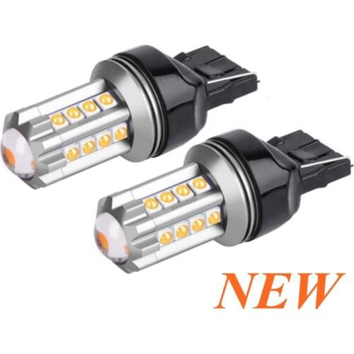 2PCS T20 7440 W21W WY21W Super Bright LED Car Tail Brake Bulb Auto Backup Reverse Light Rear Fog Lamp Parking Light Turn Signals
